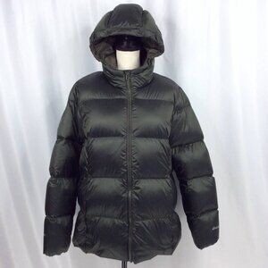 NWOT Eddie Bauer EB550 Down Puffer Jacket Womens Size 2XL Green Hooded Parka
